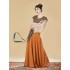 Tang made Beizi Restored Hanfu Dresses Women Xia Tang Round Neck Waist length Eight broken Long Skirt