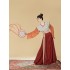 Tang made Beizi Restored Hanfu Dresses Women Xia Tang Round Neck Waist length Eight broken Long Skirt