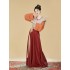 Tang made Beizi Restored Hanfu Dresses Women Xia Tang Round Neck Waist length Eight broken Long Skirt