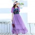 traditional chinese retro Dresses women flower embroidery hanfu national chiffon hanfu elegant folk dance