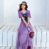 traditional chinese retro Dresses women flower embroidery hanfu national chiffon hanfu elegant folk dance