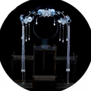 Chinese ancient hanfu women hair crown chinese ancient headDresses earrings tassel hairpin hairdressing set hanfu accessory