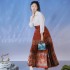 Suyuhuashang Ming Dynasty Weaving Imitation Flower Hanfu Gold Horse Face Skirt Women Costumes Ancient Princess Fairy Cosplay