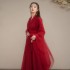 Original Dance Hanfu Women Ancient Costumes elegant Chinese Skirt Dance Costumes Red Song Dynasty