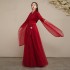 Original Dance Hanfu Women Ancient Costumes elegant Chinese Skirt Dance Costumes Red Song Dynasty