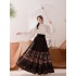 Standing Collar Short Shirt Pleated Skirt Literary Han Element Original Hanfu Women Dresses Women Elegant Luxury Red Hanfu