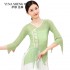 Women Classical Dance Long Sleeve Top Traditional Hanfu Gauze Shirt Body Rhyme National Tops Professional Performance Clothing