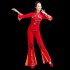 Classical National Yangko Dance Wear Elegant Folk Square Dance Hanfu Clothing Red Green Traditional Folk Dance Performance Suit