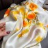 Persimmon flexibly retro imitation silk scarf with shawl sunscreen shading tourism increase silk scarf to send mother female