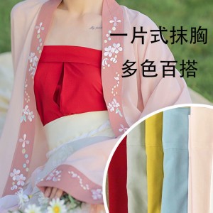 7 Colors Song Dynasty One Piece Tube Tops Women Chinese Traditional Costumes Summer Casual Hanfu Dresses Inner Top Plus Size