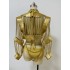 Golden Luxury Hanfu Women Leather Jacket Hollow Chain Clothes Costumes Star With Same Singer Stage Dance Wear