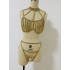 Golden Luxury Hanfu Women Leather Jacket Hollow Chain Clothes Costumes Star With Same Singer Stage Dance Wear
