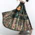Original Dunhuang Deer Girl Ma Mian Qun Ming made Hanfu Female Four Seasons Daily 4.5m Skirt Dark Green