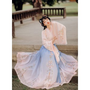 Women Han clothes traditional Chinese cloth clothes ancient folk dance performance clothes Oriental fairy princess