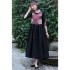 chinese vintage hanfu Dresses national flower embroidery sunDresses national folk dance Costumes retro women loose long dress