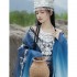 2 Colors Ball Carnival Ancient Chinese Costumes Tang Dynasty Dresses Blue Fairy Folk Green Hanfu Skirt