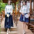 Hanfu Female Fairy Ancient Ancient Costumes Clothes Female Students Class Clothes Improved Han Elements Waist length Skirt