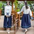 Hanfu Female Fairy Ancient Ancient Costumes Clothes Female Students Class Clothes Improved Han Elements Waist length Skirt