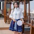 Hanfu Female Fairy Ancient Ancient Costumes Clothes Female Students Class Clothes Improved Han Elements Waist length Skirt