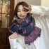 Female autumn winter Korean version of classic Plover knitted long warm cashmere scarf shawl tide