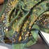 fashion floral print long silk scarf outdoor photo shoot shawl over beach towel
