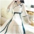Chinese traditional hanfu lady princess Dresses national flower embroidery performance Dresses oriental vintage Dresses hanfu