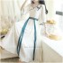Chinese traditional hanfu lady princess Dresses national flower embroidery performance Dresses oriental vintage Dresses hanfu