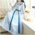 Chinese traditional hanfu lady princess Dresses national flower embroidery performance Dresses oriental vintage Dresses hanfu