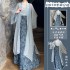 Chinese Traditional Hanfu Suit Women Summer Retro Loose Mesh Cardigan Tube Top Floral Skirt Three piece Set