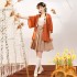 Hanfu Han Elements Improved Daily Beizi Suspenders Chinese Women Short Skirt Cardigan Jacket Summer Three-piece Suit