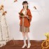 Hanfu Han Elements Improved Daily Beizi Suspenders Chinese Women Short Skirt Cardigan Jacket Summer Three-piece Suit