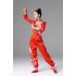 Traditional Chinese Yangko Folk Dance Costumes Female Fan Dance National Hanfu Clothing Classical Red Waist Drum Square Dance