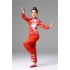 Traditional Chinese Yangko Folk Dance Costumes Female Fan Dance National Hanfu Clothing Classical Red Waist Drum Square Dance
