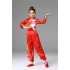 Traditional Chinese Yangko Folk Dance Costumes Female Fan Dance National Hanfu Clothing Classical Red Waist Drum Square Dance