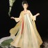 Spring Women Stage Wear Folk Dance Robe Hanfu Chinese Vintage Red Floral Embroidery Dresses Cosplay Costumes