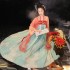 Spring Women Stage Wear Folk Dance Robe Hanfu Chinese Vintage Red Floral Embroidery Dresses Cosplay Costumes