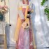 Spring Summer Dance Dresses Hanfu Outfit Women Pink Floral Print Hanfu Ancient Chinese Traditional Fairy Cosplay Costume
