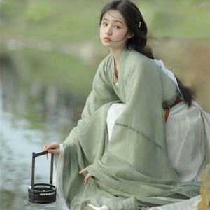 Women Green Fairy Hanfu Cosplay Costumes Chinese Traditional Dance Dresses Daily Wear