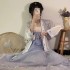 Summer Women Floral Print Hanfu Stage Wear Chinese Ancient Cosplay Costumes