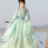 Women Stage Wear Folk Dance Robe Hanfu Chinese Hanfu Pink Floral Embroidery Dresses Cosplay Costumes
