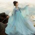 Women Stage Wear Folk Dance Robe Hanfu Chinese Hanfu Pink Floral Embroidery Dresses Cosplay Costumes