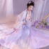 Women Fairy Purple Floral Embroidery Ancient Hanfu Chinese Festival Outfit Folk Stage Performance Dance Dresses Costumes