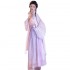 Women Fairy Purple Floral Embroidery Ancient Hanfu Chinese Festival Outfit Folk Stage Performance Dance Dresses Costumes