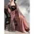 Chinese improved hanfu women folk dance Dresses japanese flower printing fairy chiffon kimono dress