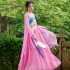 Chinese traditional folk Costumes hanfu national flower embroidery strap Dresses elegant oriental vintage Dresses