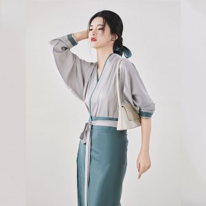 Chinese Improved Hanfu Dresses Ancient Chinese Costumes Women Fashion Casual Daily Vintage Dresses Kimono Dress