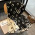 Autumn Winter Korean Version Of Imitation Cashmere Double-sided Thick Scarf Warm Love Letter Shawl Double Use Bib Women