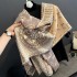 Autumn winter women pony design imitation cashmere shawl scarf dual use