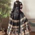 Horse Face Skirt Women Pleats Red Blue Black Beige Skirt White Black Top 2PCS Hanfu Sets Plus Size