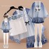 Modern Hanfu Short Skirt Cosplay Chinese Dresses Women Improved Hanbok Elegance Asian Girl Fairy Princess Clothes Spring Summer